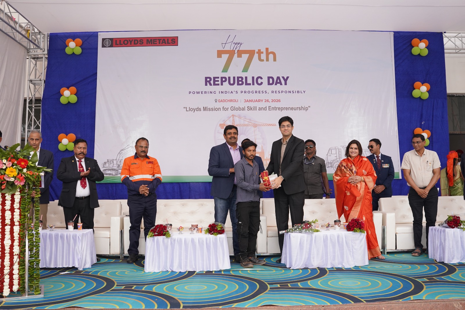 Republic Day milestone for LMGSE: first batch of 193 students becomes job-ready. Mr. B. Prabhakaran’s vision translates into skilled, employable youth in Gadchiroli